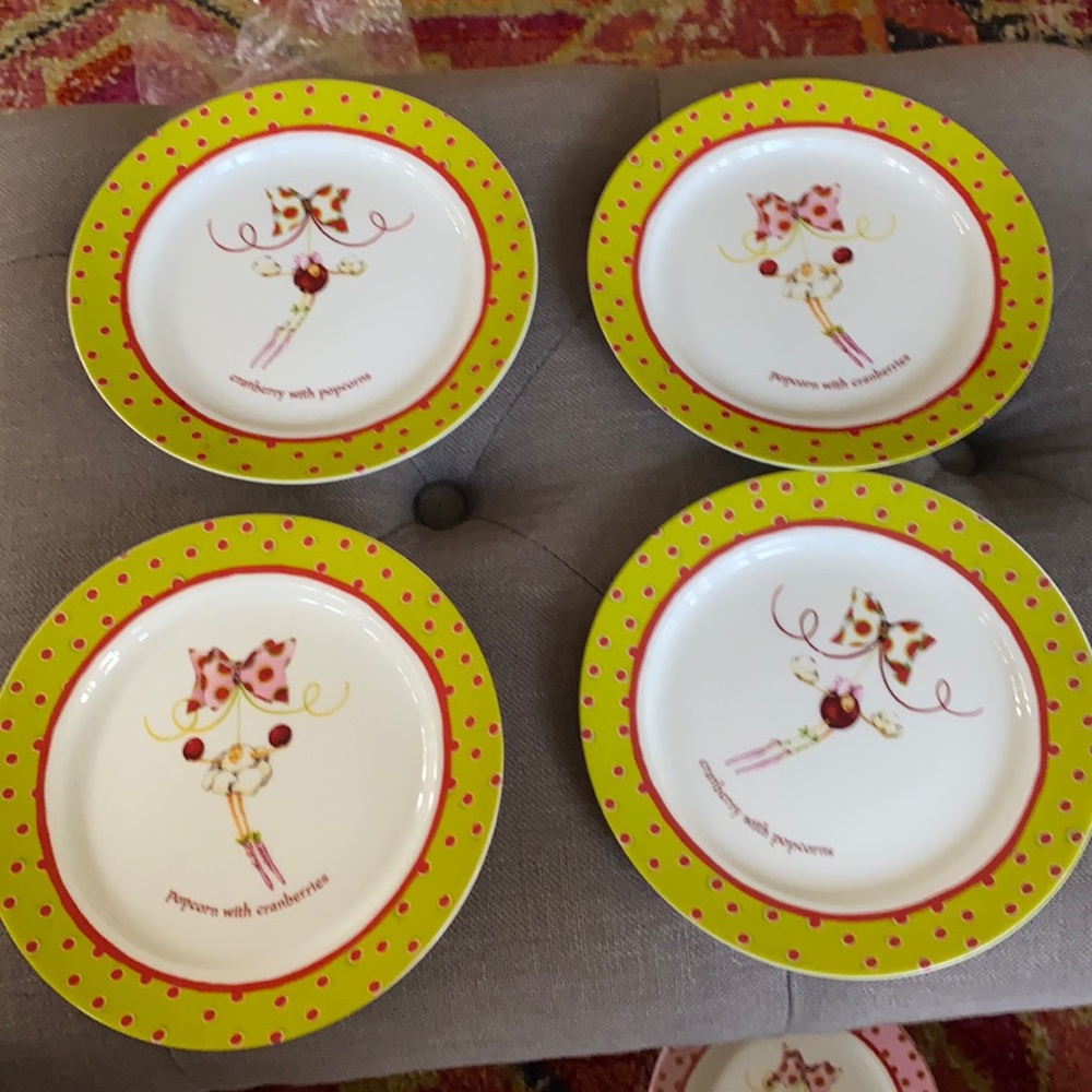 Dept 56 Christmas Krinkle plates.